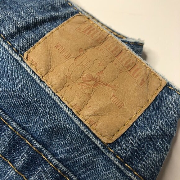 TRUE Religion 90s Low Rise Style Bootcut Medium Wash Blue Denim Jeans SIZE 25 - Picture 9 of 16